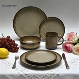 أواني طعام خزفية زجاجية تفاعلية رائعة من فقاعات تيراكوتا