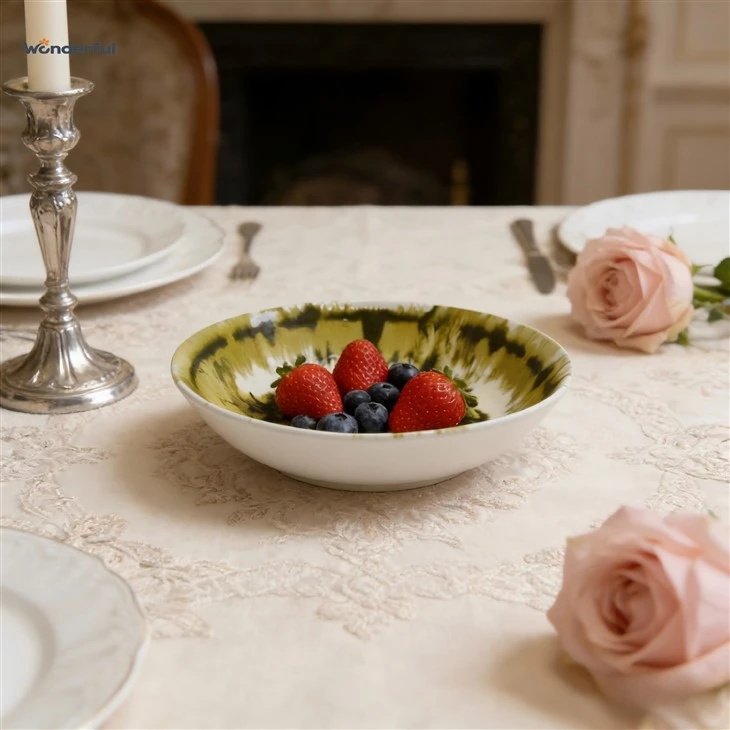 Wonderful 3D-Printed Olive Tie-Dye Ceramic Dinnerware high quality
